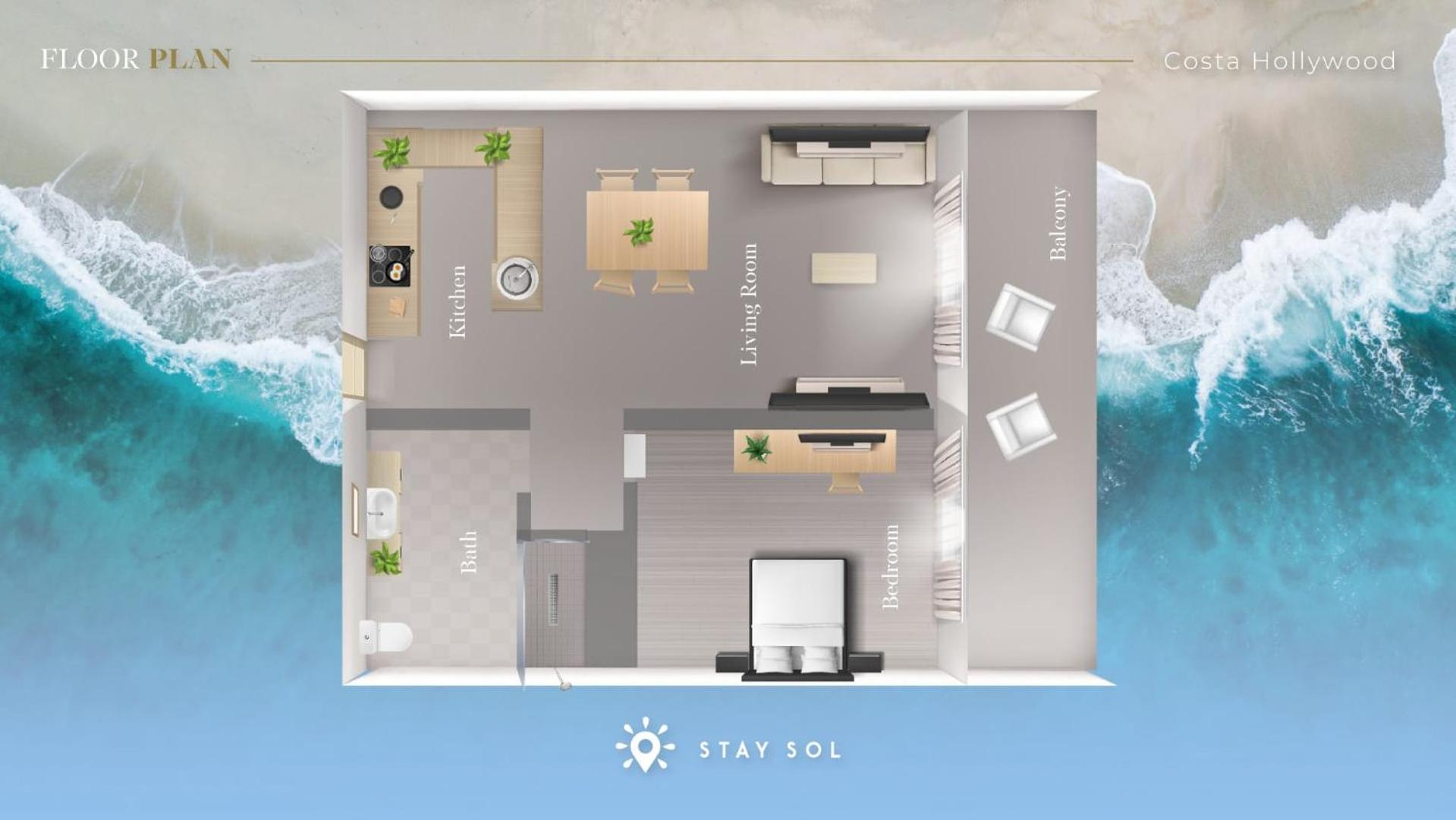 Apartment Costa - Worth Traveling - Rooftop Pool- Gym *